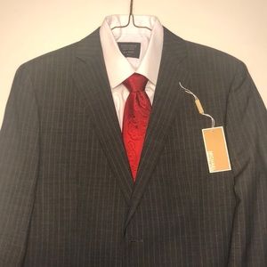 Michael Kors 2 piece suit 2 button Charcoal gray